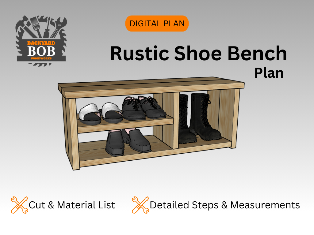 Rustic Shoe Bench - Digital Download